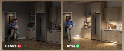 1 Rechargeable Magnetic LED Motion Sensor Light with Adjustable Brightness Temperature, Wireless Under Cabinet & Closet Lighting