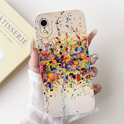 For iPhone X XR XS SE 2020 Case iPhoneX Liquid Soft Silicone Case For iPhone x s XR Back Cover For iphone se 2020 Phone Bumper