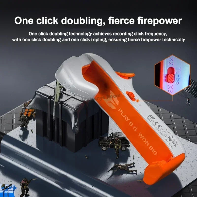 M1 Mobile Game Trigger Frequency Conversion Dual Firepower Shooting Gaming Vibration Button for PUBG Gamepad Joystick Controller