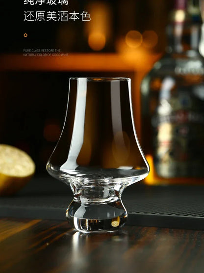 Crystal Whiskey Glass Handmade Tulip Design Big Belly Cognac Tasting Cup For Scotch Bourbon Barware Home Bar Gift Set