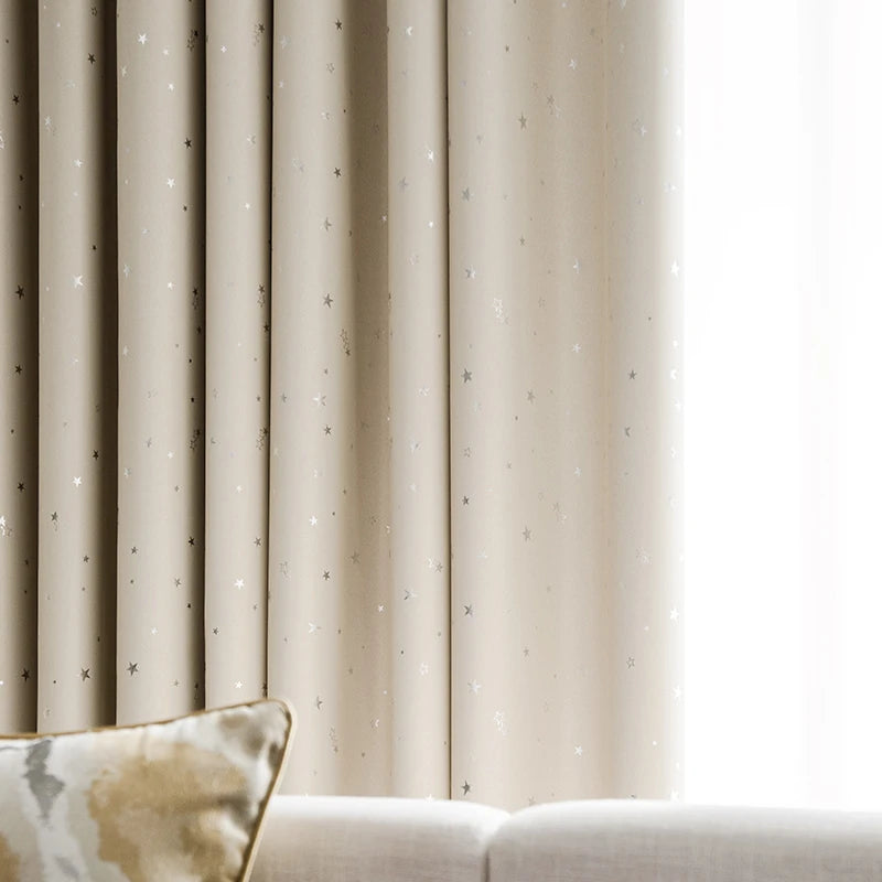 Home Children's Room Blackout Curtain Bedroom Soundproof Drapes Large Area Balcony Bay Window Curtains Modern Living Room Drape