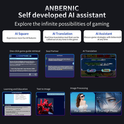 ANBERNIC RG 477M Retro Handheld Game Console 4.7" LTPS In-Cell Screen Android Video Game Player Dimensity 8300 AI Assistant FOTA