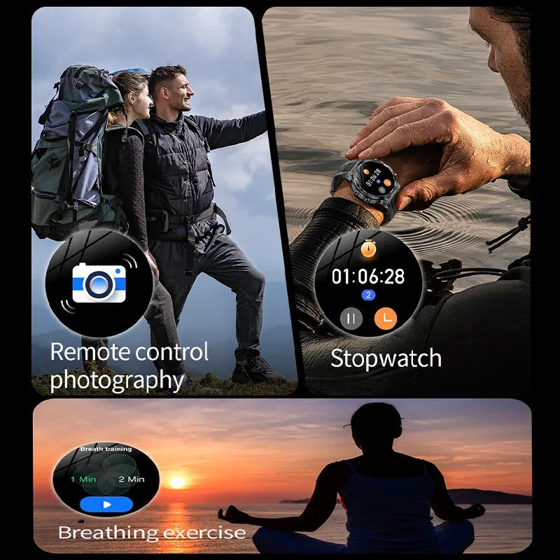 2026 800mAh Super Capacity Battery Adult Men Smart Watch 1.8-inch Large Screen Bluetooth Call IP68 Waterproof SmartWatch Sports