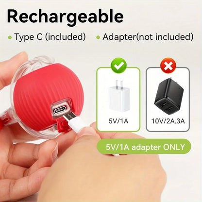 This Interactive Spherical Toy for Cats Features an Automatically Rotating Tail Ball Design and Is Rechargeable Electric Pet Toy