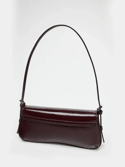 Red Stick Underarm Bag 2024 Autumn New Product Fashionable Simple Commuter Flip Retro Shoulder Bag