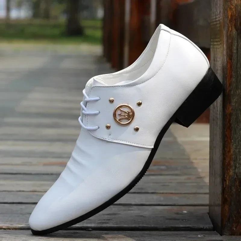 Summer Men Dress Shoes Male Leather Men Fashion Italian Business Colorful Party Wedding Shoe for Man Chaussures Homme De Luxe