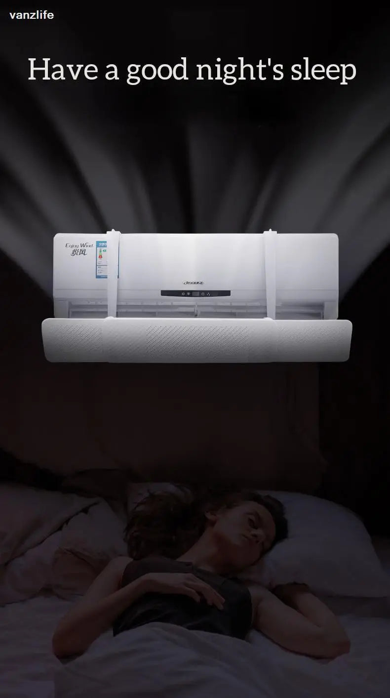 Universal Wall-Mounted Air Conditioning Windshield Baffle Anti-Direct Blowing Windproof Cold Air Guide for Home Air Conditioner