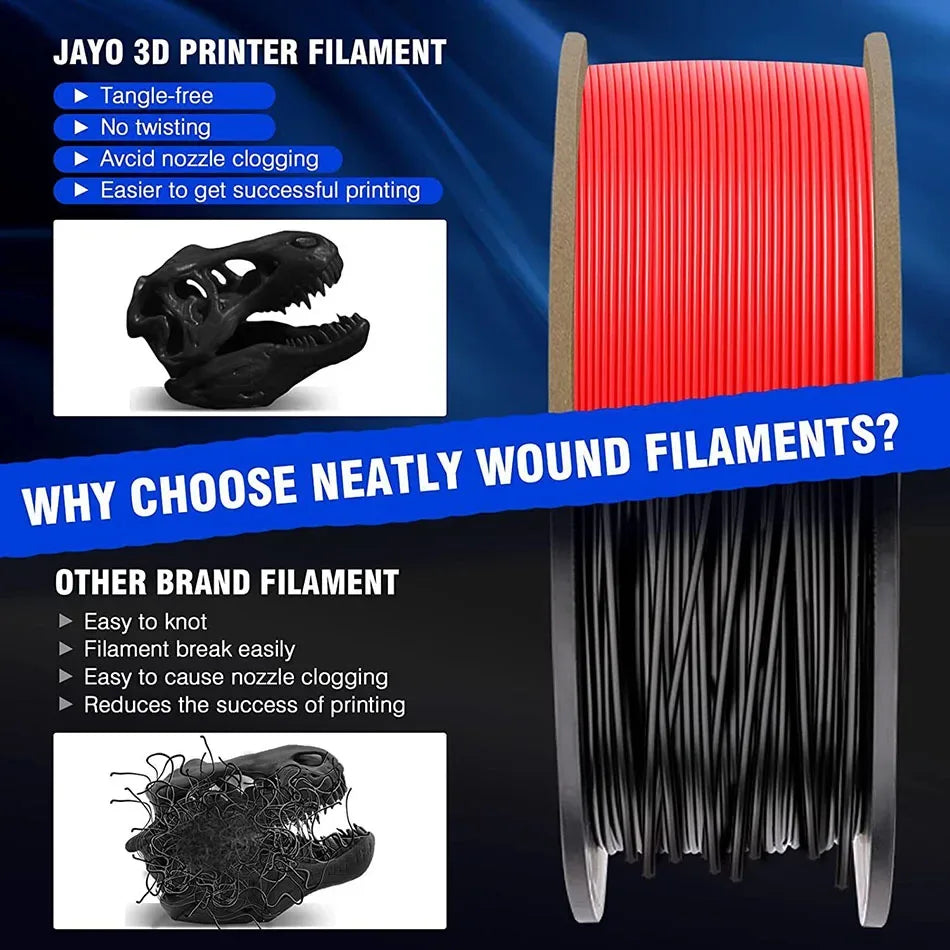 JAYO PLA/PLA META/PETG/SILK/PLA+/Wood/ ABS/Marble 3D Printer Filament 1.75mm 5KG 3D Printing Materials for 3D Printer&3D Pen