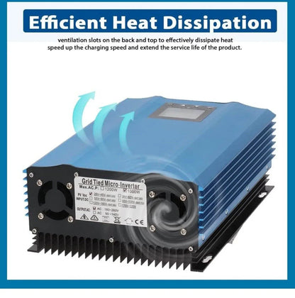 1200W 1000W 1.2KW 1KW Solar Grid Tie Battery Discharge Inverter DC24V  26-45v 55-90V to AC110V AC220V Limiter Power Inverter