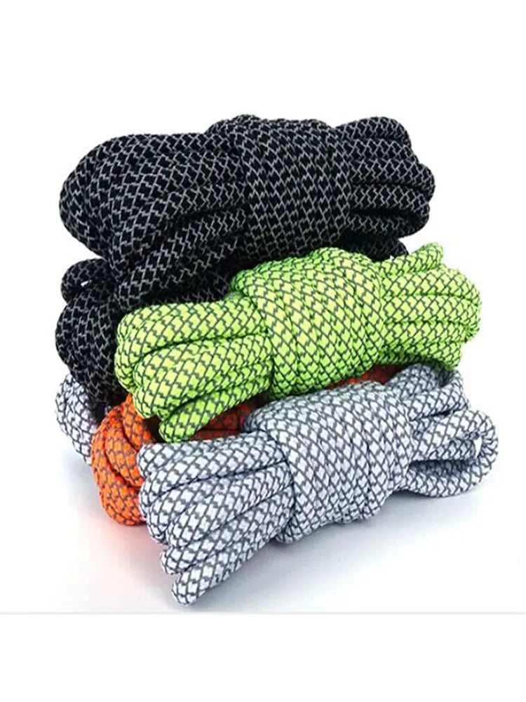 1 Pair Reflective Shoelaces Top Quality Round Rope Sports Shoe Laces Boots and Sneaker Shoelace Multi-color Length 120cm