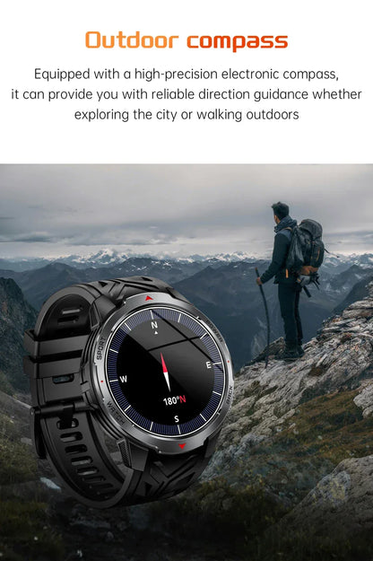 New T-Rex3 Pro 1100mAh Battery Smart Watch Men Compass 5ATM Waterproof Bluetooth Call Heart Rate Sports Run tracker Smartwatch