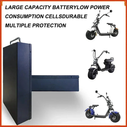 🔋60V 20Ah-60Ah Electric Motorcycle Li-ion Battery Pack 2000W For Harley Two Wheel Foldable Citycoco Electric Scooter,Free Charg