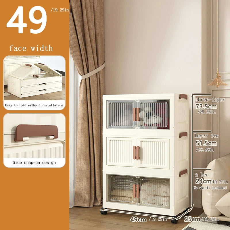Locker Locker Locker Household Locker Clothes Installation Free Plastic Multi Layer Foldable Large Capacity Practical Cabinet