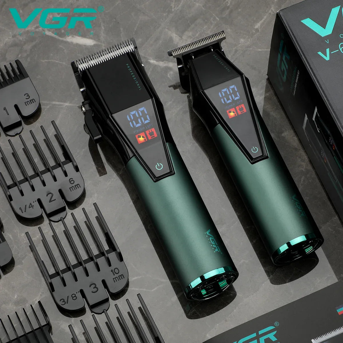 VGR Hair Trimmer Professional Barber Haircut Machine Adjustable Hair Clipper Cordless Hair Cutting Machine Trimmer for Men V-677