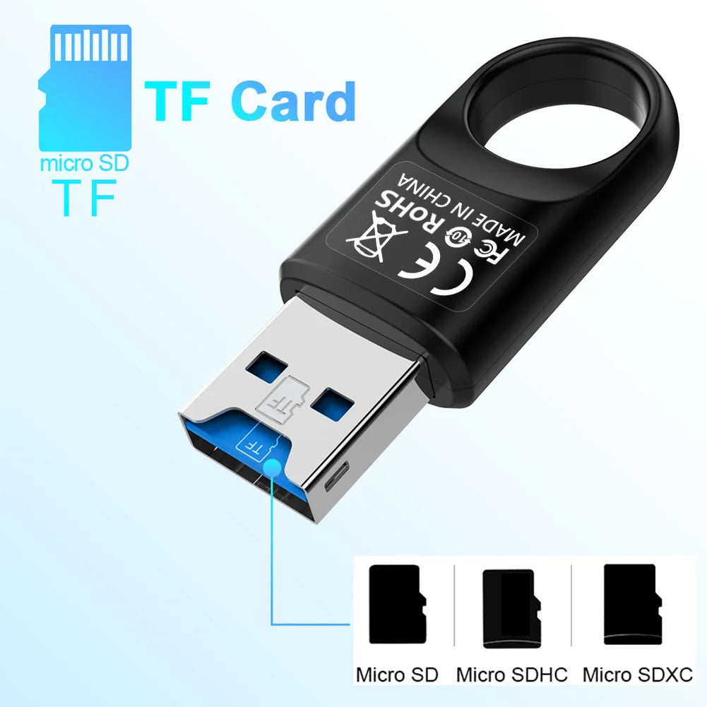 USB 3.0 Memory Card Reader Adapter High Speed Memory Card Reader USB 3.0 for TF SD PC Computer Laptop
