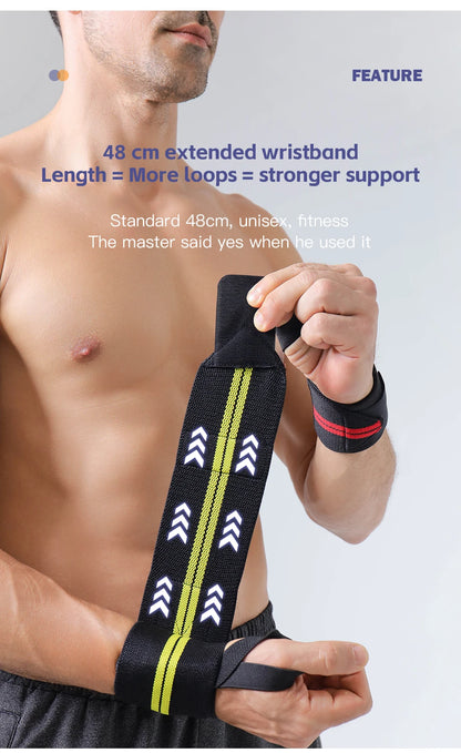 Fitness Wristband Wrapped Design With Adjustable Elasticity to Support and Stabilize The Wrist, Avoiding Wrist Injuries