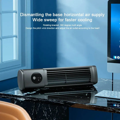 Desk Tower Fan USB Rechargeable 3 Speeds Summer Ventilation Fan Vertical Horizontal Electric Fan Household Air Conditioning Fan