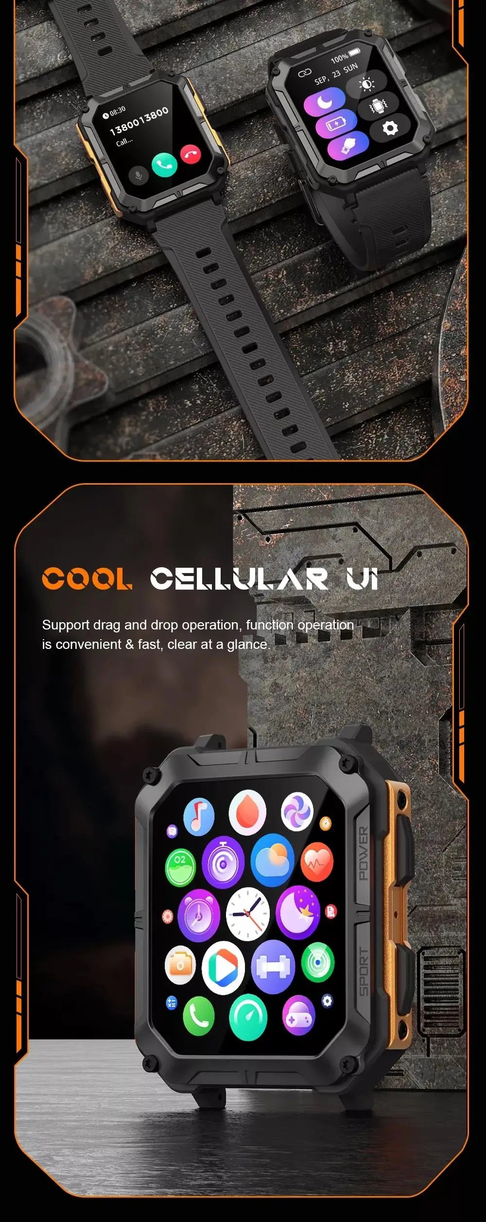 Smart Watch C20 PRO 1.83 Inch Men Music BT Call Outdoor Sports Fitness Tracker Heart Rate Blood Pressure Smartwatch
