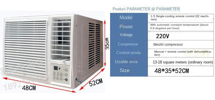 Compressor Window Machine Window Air Conditioner Single Cold Cooling and Heating 1P 2P Mobile Air Conditioner All-in-One Machine