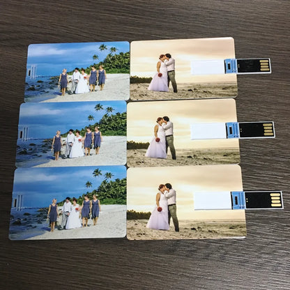 10/20/50PCS LOT Free Logo 100% Capacity 16GB 32GB Credit Card USB Flash Drive 3.0 Customized Logo Top Quality Creative Pendrive