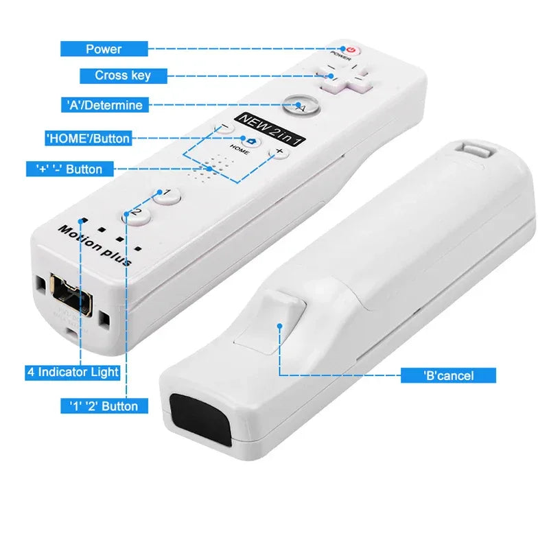 a Whole Set Remote Controller with Nunchuck Controller for  Wii Games Control for Wii Console Wireless Gamepad with Motion Plus