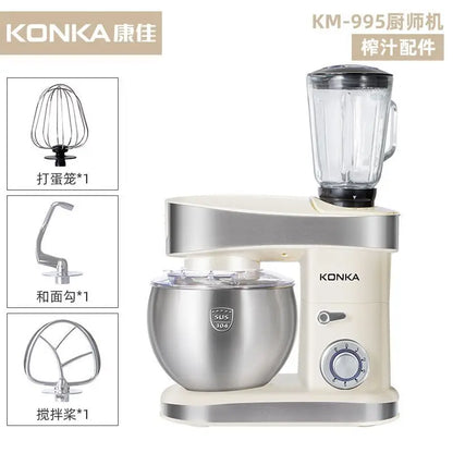 1500W stand Chef Machine mixer Multifunctional  Commercial Mixer Dough Mixer Household Small Automatic New electric blender 220V