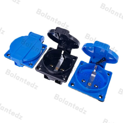 Universal Brazil Swiss AU US UK EU Outdoor Waterproof Industry Socket Germany France Connector AC Electric Power Schuko Outlet