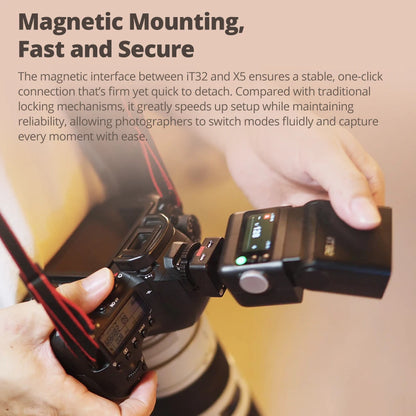 Godox IFlash IT32 TTL Camera Flash with Magnetic Mounting X5L TTL Flash Trigger Rotating Head Flash Light Kit For Leica Camera
