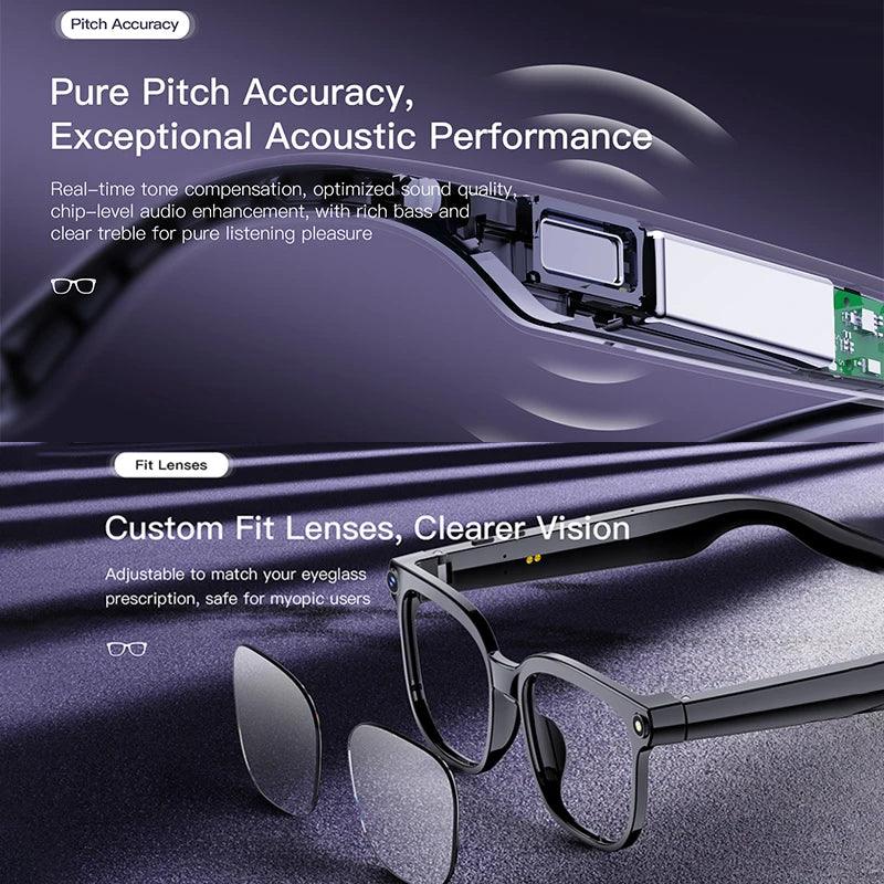 Men AI Smart Glasses 2026 New Color-Changing Translation Glasses 800W Camera Waterproof Call Photo Video Recording Sunglasses