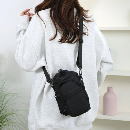 Universal Portable Water Bottle Bag Waterproof with Phone Pocket Insulated Cup Protective Cover Adjustable Strap Creative