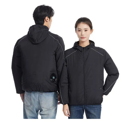 Summer Cooling Vest For Couples Breathable Fan Air Conditioner Jacket Sleeveless Heat Resistant Outdoor Workwear
