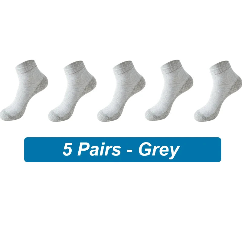5Pairs Men Mesh Socks Organic Cotton Breathable Black White Business Sock Casual Athletic Spring Summer for Male Size EUR38-45