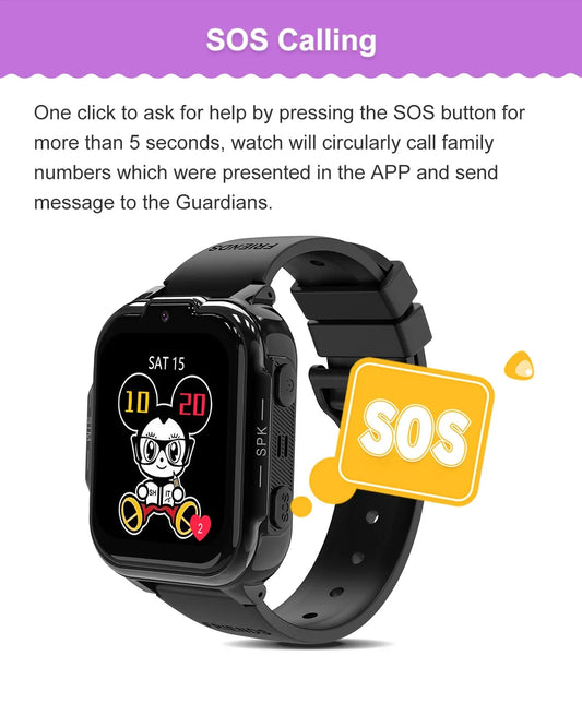 Full Netcom DH20 Children's Smart Watch 4G Video Call Positioning Card Student Phone Watch by PDG ibma