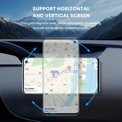 TOPK MagneticCarPhoneHolder Mount - Enhanced Version Strong Magnet 360° RotationHigh/LowTempResistant with Improved Adhesion