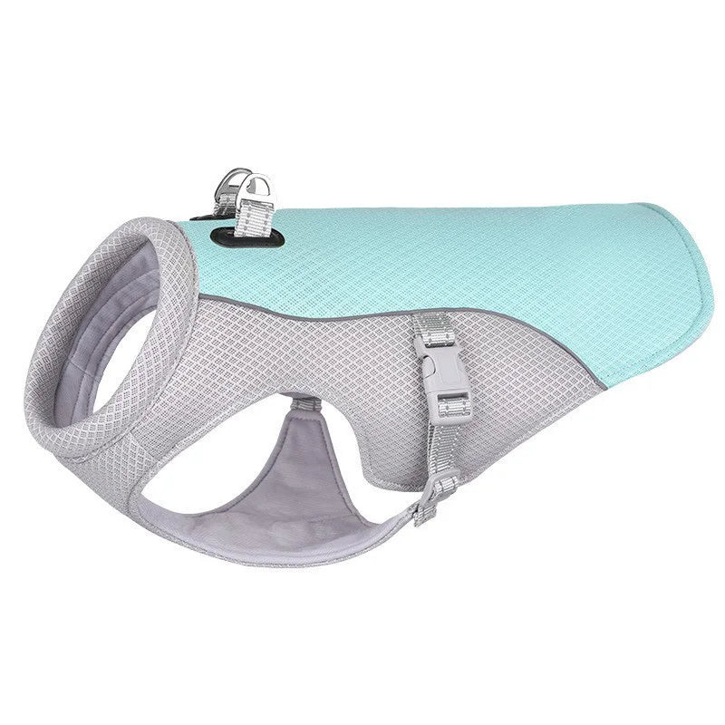 Dog Cooling Vest Harness, Lightweight Breathable Small Puppy Cooler Jacket with Adjustable Buckle for Outdoor Beach, Hiking, Tr