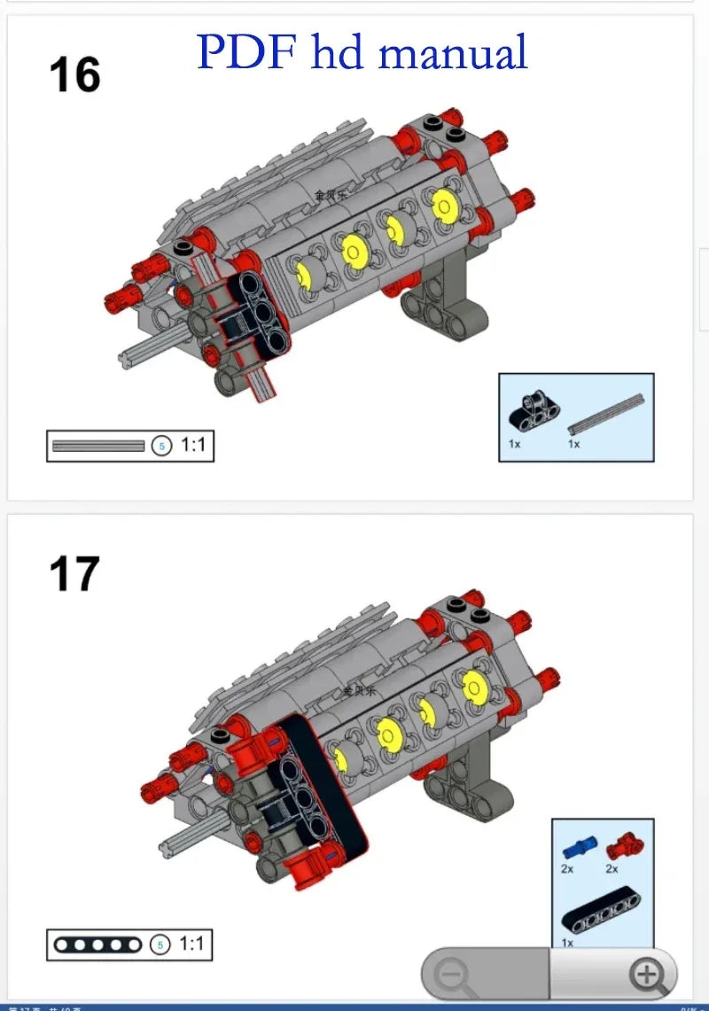 MOC Creative Six Speed Transmission Reverse Gear Model Children DIY Parts Assembly Building Block Electric Engine Toy For Boys