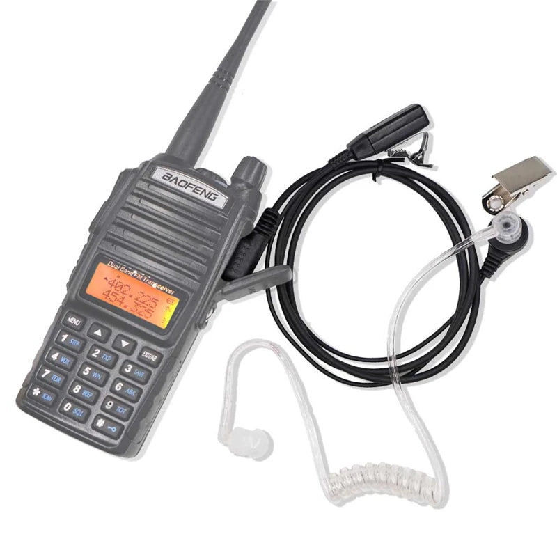 2 Pin PTT MIC Headset Covert Acoustic Tube In-ear Earpiece For Kenwood TYT Baofeng UV-5R BF-888S CB Two Way Radio Accessories