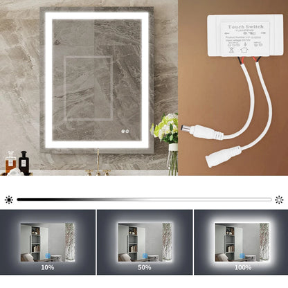 Touch Sensor Switch DC 12V 5A 60W LED Smart Single Key Mirror Light Switch Touch Dimmer Switch For Bathroom Mirror