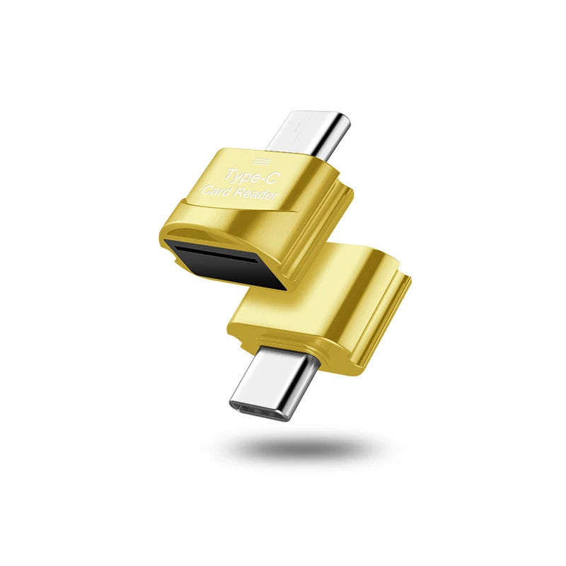High Speed Micro SD to Type C Card Reader OTG USB Type-C Adapter Phone External Memory TF SD Card Adapter for Laptop Cell Phone