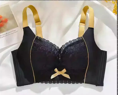 YUQI sexy underwear small breast push-up bra retraction breast push-up anti-sag French pure wind lace female bra