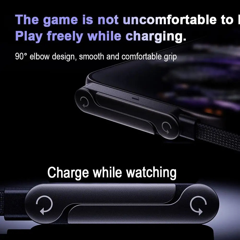 240W Fast Charging Phone Holder Data Fast Charging Cable Phone Tablet Built in Foldable KickStand Holder 2-in-1 Type-C To C