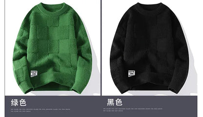 Sweater Men Harajuku Fashion Knitted Hip Hop Streetwear Dinosaur Cartoon Pullover Oversized Casual O-Neck Women Vintage Sweaters