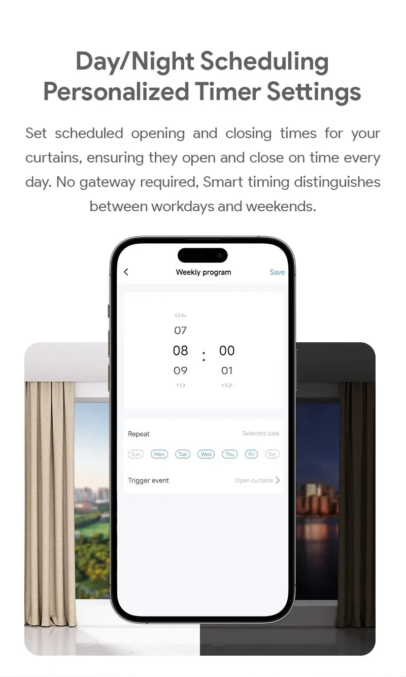 Tuya Zigbee/Bluetooth Track Curtain Robot Tuya Smart Rail Curtain Robot Smart Curtain Pusher Robot Support Siri Alexa Voice