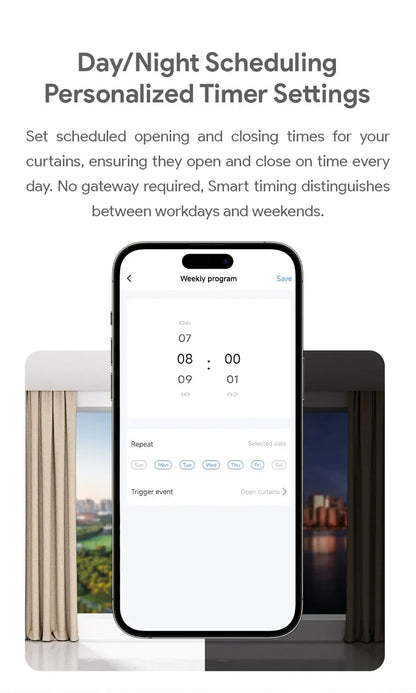 Tuya Zigbee/Bluetooth Track Curtain Robot Tuya Smart Rail Curtain Robot Smart Curtain Pusher Robot Support Siri Alexa Voice