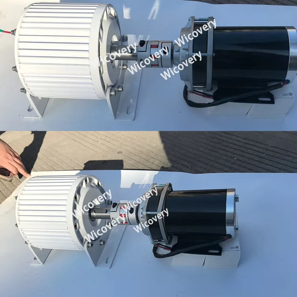 Low Noise 380V 5000W 10KW 20KW 30KW Permanent Magnet Generator With 48V 60V 24V DC Motor Complete Set Power Generator System