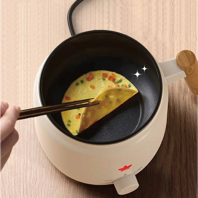 1.2L Electric Cooker Student Dormitory Low Power Noodle Cooker Multifunction Pot Portable Travel Mini Electric Hot Pot 200W