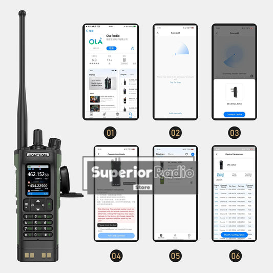 Walkie Talkie Bluetooth Wireless Programmer Plug & Play No Driver Issue Phone APP Programming for Baofeng DM-32 UV-5R BF-T20D by PDG ibma