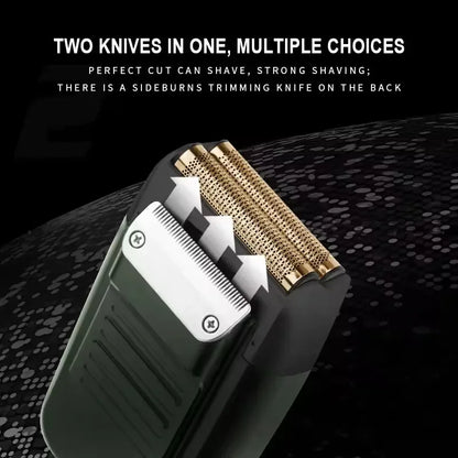 Kemei Original Multi-functional 2 In 1 Electric Shaver Rechargeable LCD Digital Display Reciprocating Razor For Men KM-2026 2027
