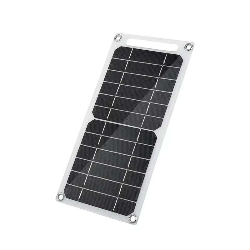 Fast Charging Dual Solar Panel Hiking Camping  USB 5V Waterproof Portable  Mobile Phone Power Bank Charging Detachable fold
