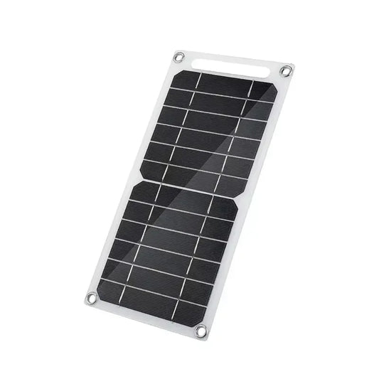 Fast Charging Dual Solar Panel Hiking Camping  USB 5V Waterproof Portable  Mobile Phone Power Bank Charging Detachable fold